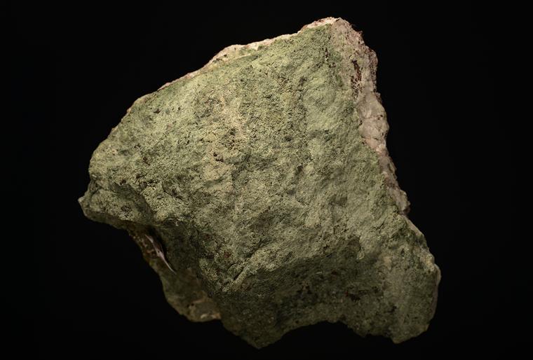 CALCITE with COPPER on PREHNITE